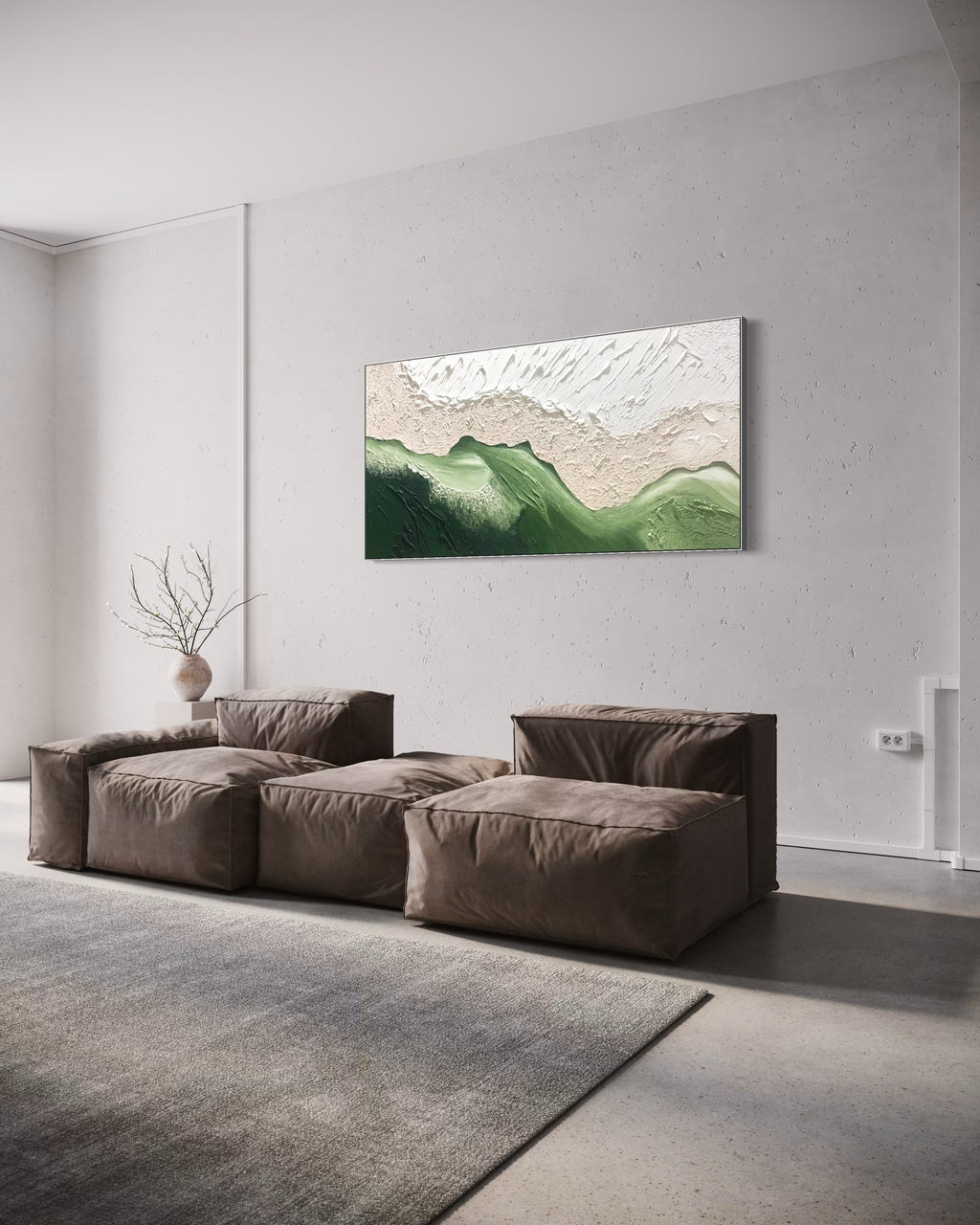 Green Boracay 90x180cm with Sand FRAMED