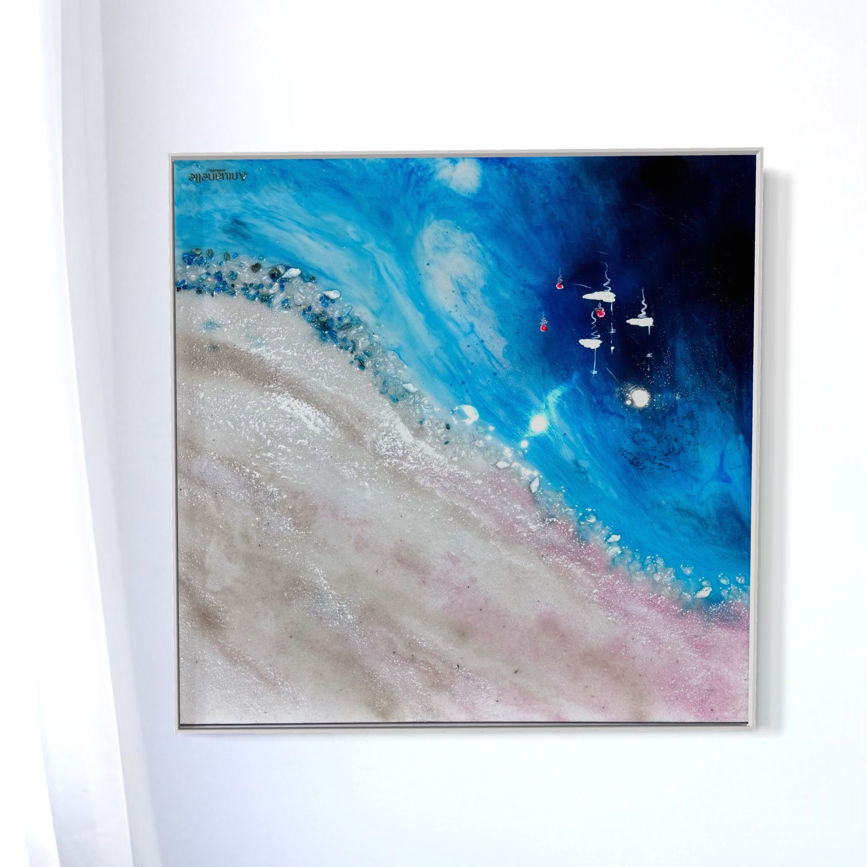 Amalfi Yachts Boats 2 55x55g cm FRAMED