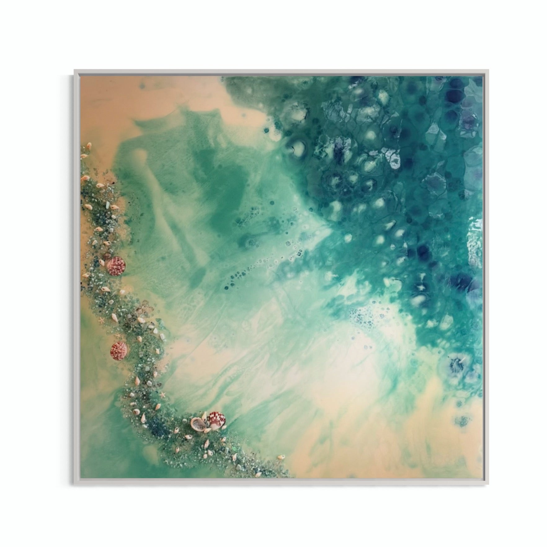 Whitsundays Blue Reef. 90x90cm FRAMED