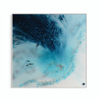 Blue Lagoon - Jewel Reef. Abstract Aerial Ocean. 100x100cm Original Artwork