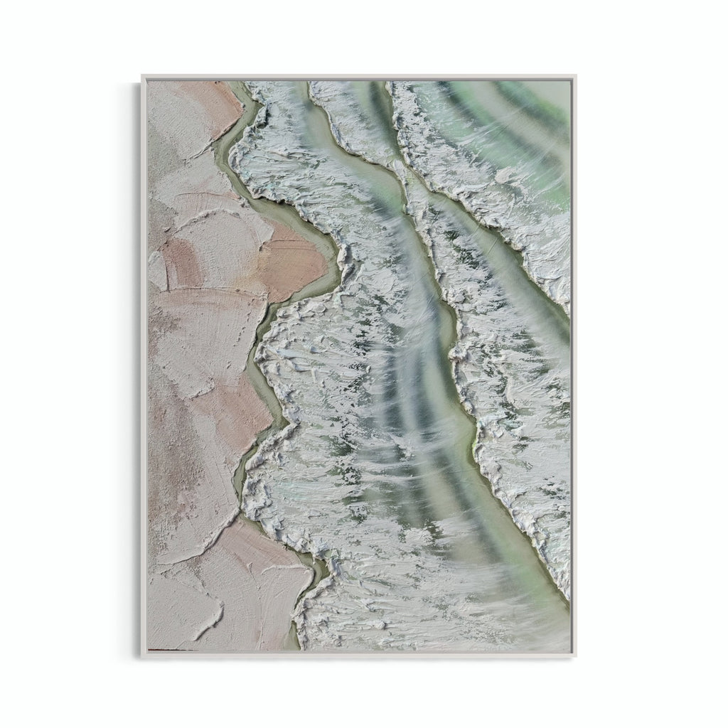 Abstract art  with earthy tones on a white background