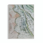 Abstract art  with earthy tones on a white background