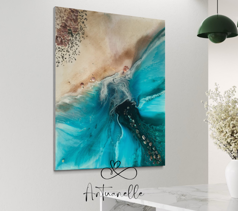 Rise Above. Abstract Beach. Original Artwork 120x150cm