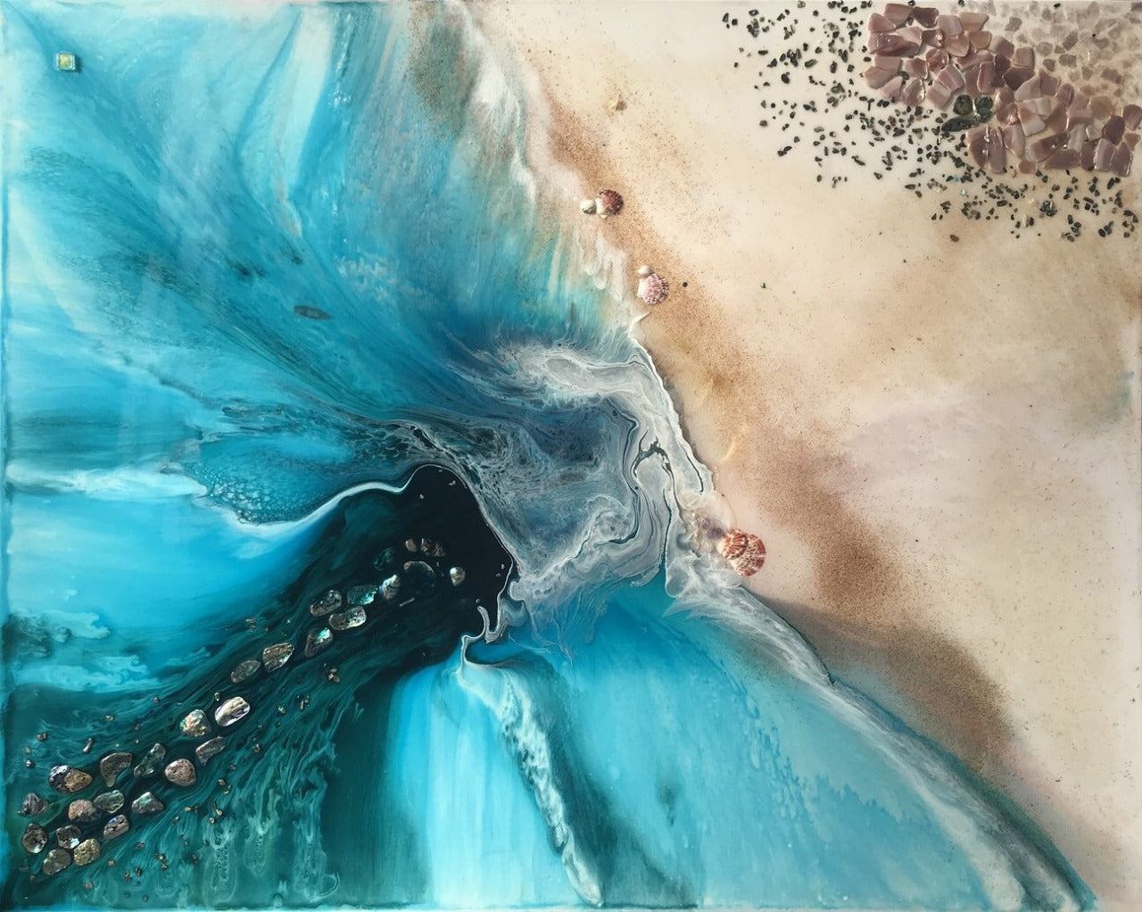 Rise Above. Abstract Beach. Original Artwork 120x150cm