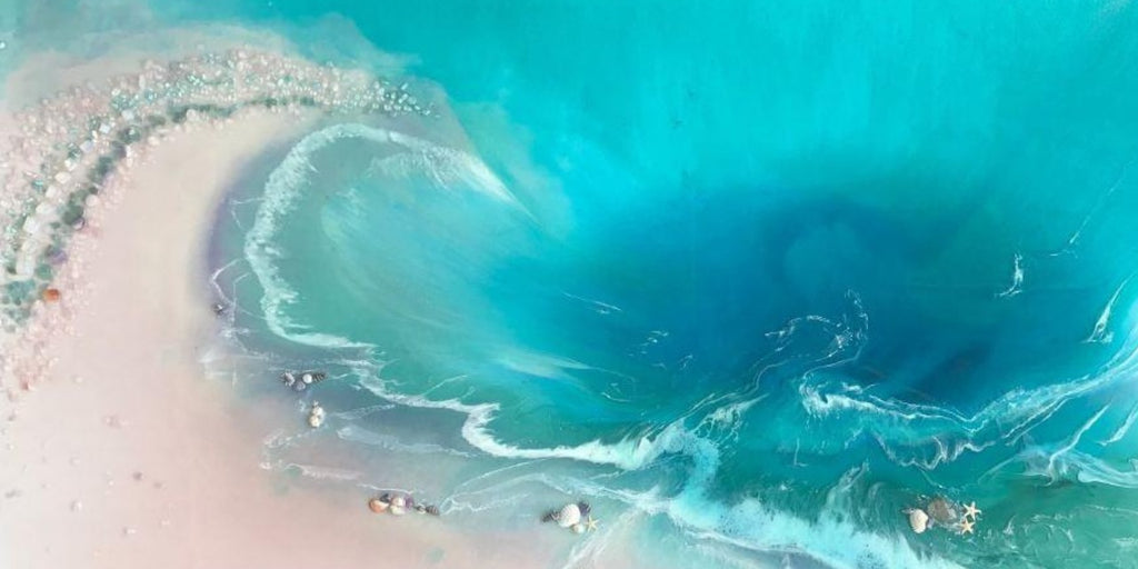 Bounty Dream Whitsundays - Whitehaven Beach - Heart Reef - Great Barrier Reef aqua 5.0. 90x150cm