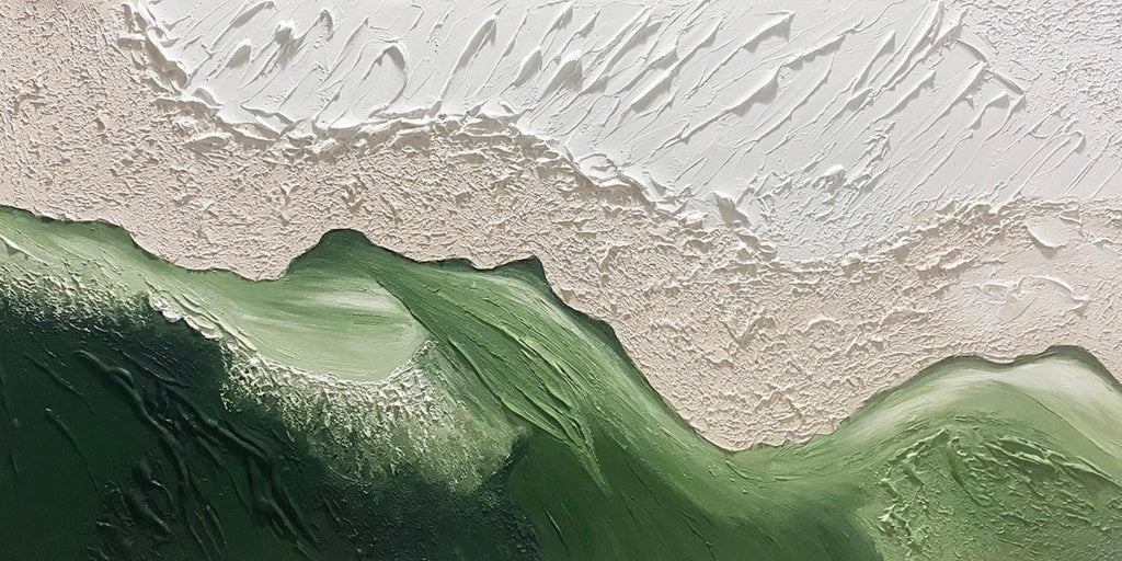 Green Boracay 90x180cm with Sand FRAMED