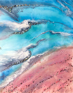 Azure Coastline with Abalone Shells and Corals Ocean Limited Edition Print