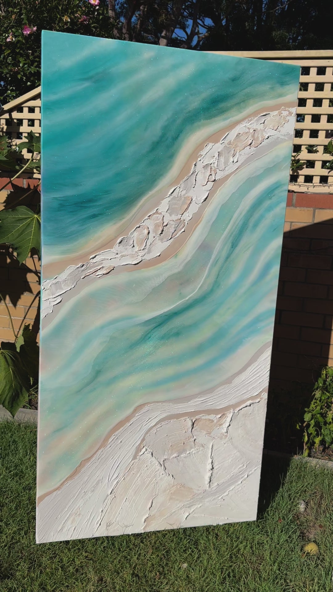 Whitehaven 90x180cm with Sand FRAMED