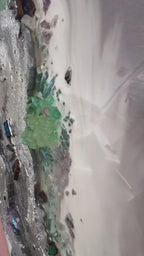 Rainbow Lucent with qua Aura Quartz crystals,Amethyst, Titanium Aura, Swarovski