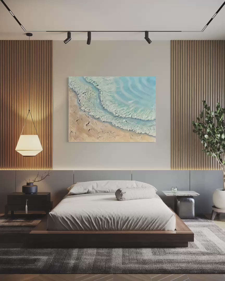 Whitsundays Whitewash - Original Textured Artwork 90x120cm