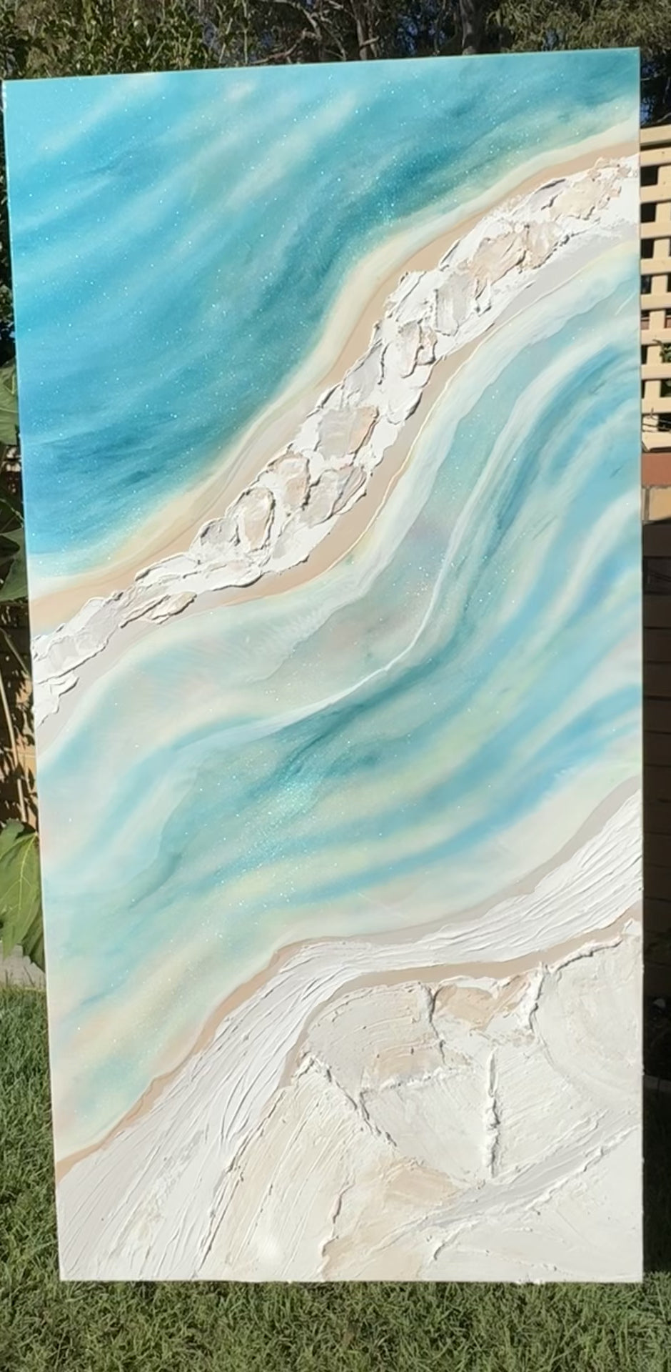 Whitehaven 90x180cm with Sand FRAMED