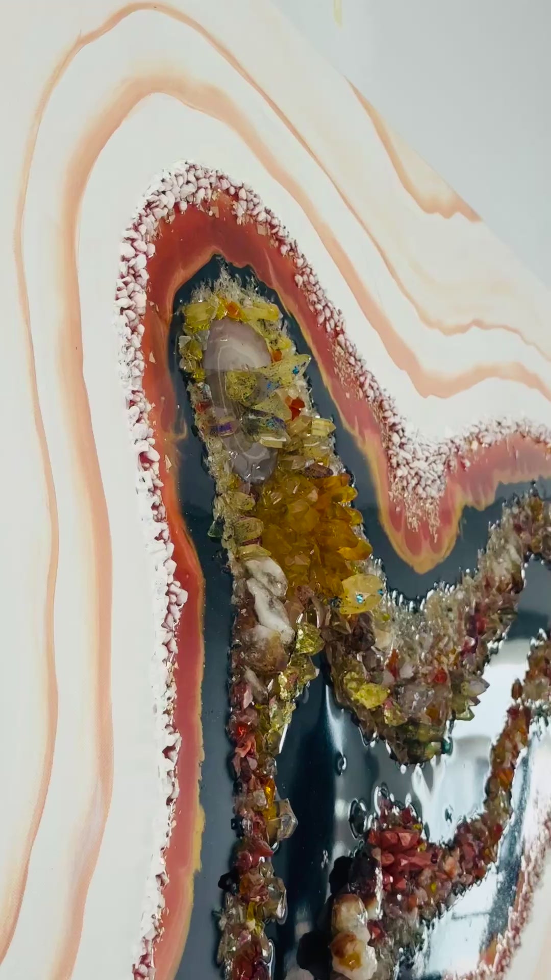 Desert Storm Artwork with  Citrine 150x75cm