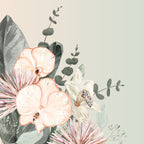 Eucalypt Orchid 1 Canvas Print 100x100cm Framed in Oak. Limited edition Print