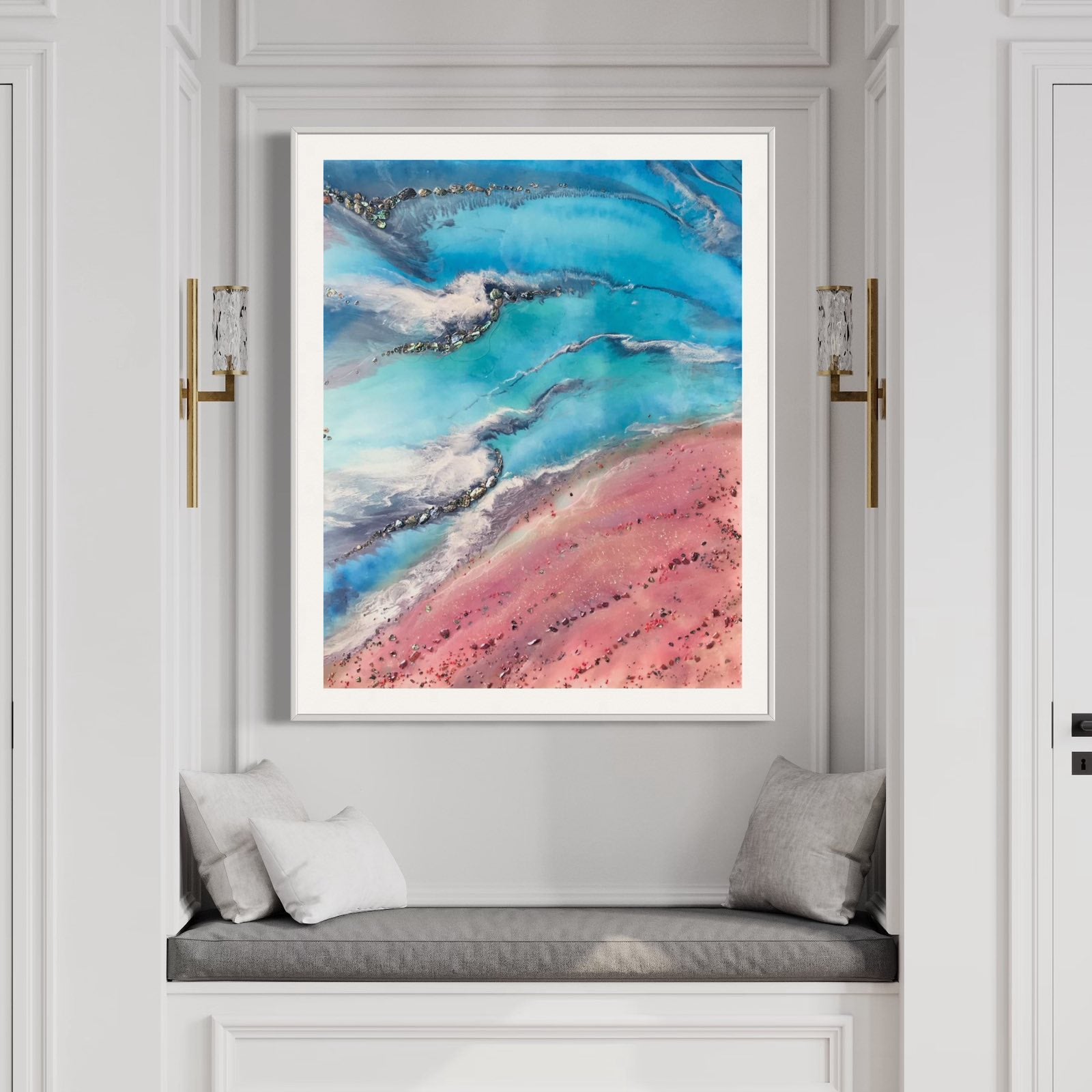 Azure Coastline with Abalone Shells and Corals Ocean Limited Edition Print