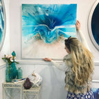 MADE TO ORDER SQUARE OCEAN Coastal Painting