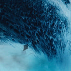 Blue Lagoon - Jewel Reef. Abstract Aerial Ocean. 100x100cm Original Artwork