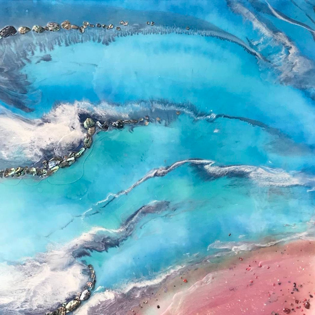 Azure Coastline with Abalone Shells and Corals Ocean Limited Edition Print