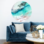 Custom Made. Turtle Ocean Artwork. Antuanelle 5 Bounty 2.0 Abalone Shell. Australian Seascape. Round COMMISSION.
