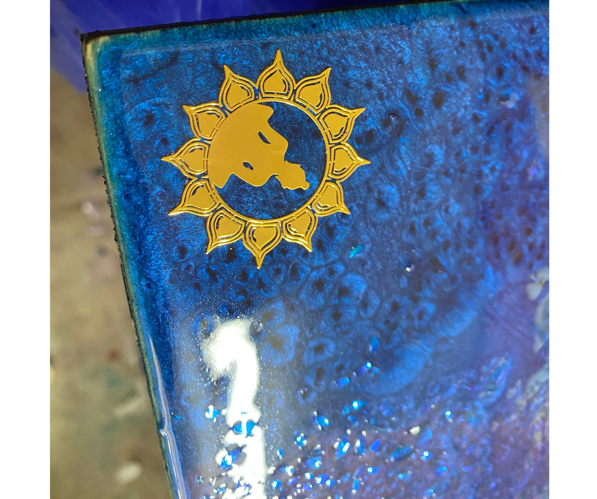 Amethyst Purple and Gold Freeform Crystal with Amethysts, Rose Quartz, Clear Quartz and swarovski crystals