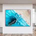 Rise Above 6.0 90x130cm with New Zealand Abalone Shells. FRAMED