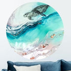 2 Bounty Turtle Abalone Shell. Round ACRYLIC PLEXIGLASS ROUND