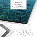 Whitsundays Grey. Contemporary Beach Artwork.  Round Perspex Print