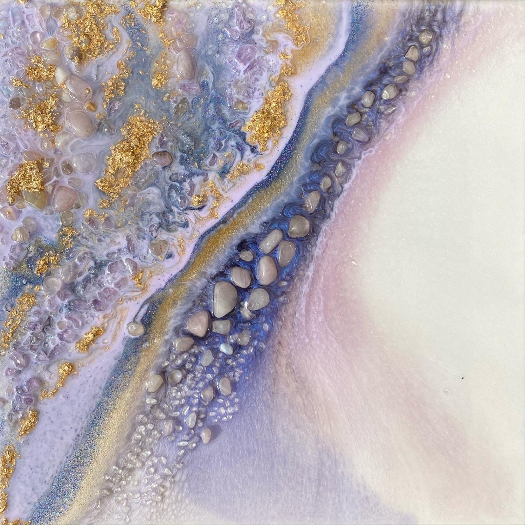 Light Amethyst Gemstone Artwork with Amethyst. COMMISSION