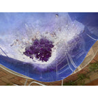 Purple amethyst light coffee table with handmade crystals - COMMISSION