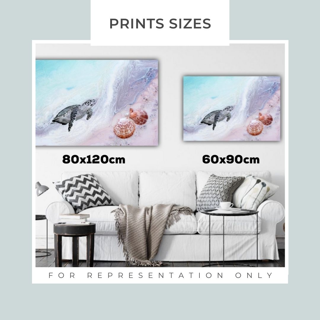 Blue Lagoon Grey Reef Artwork. Limited Edition Print