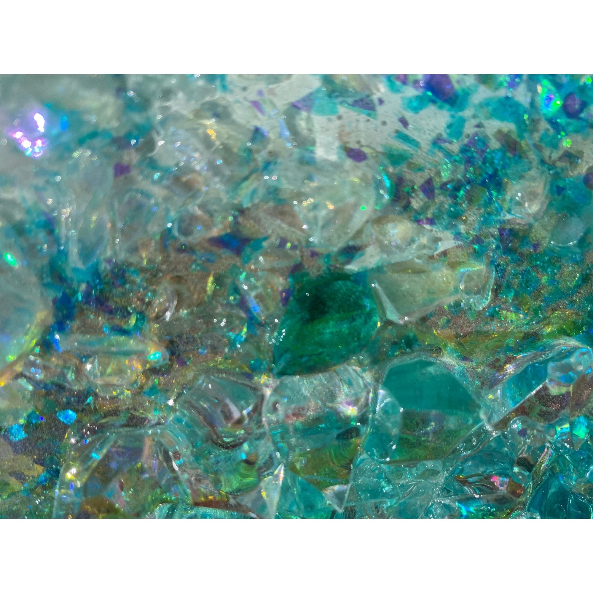 Moonlight Geode Freeform with Moonstones and swarovski crystals 84X120CM