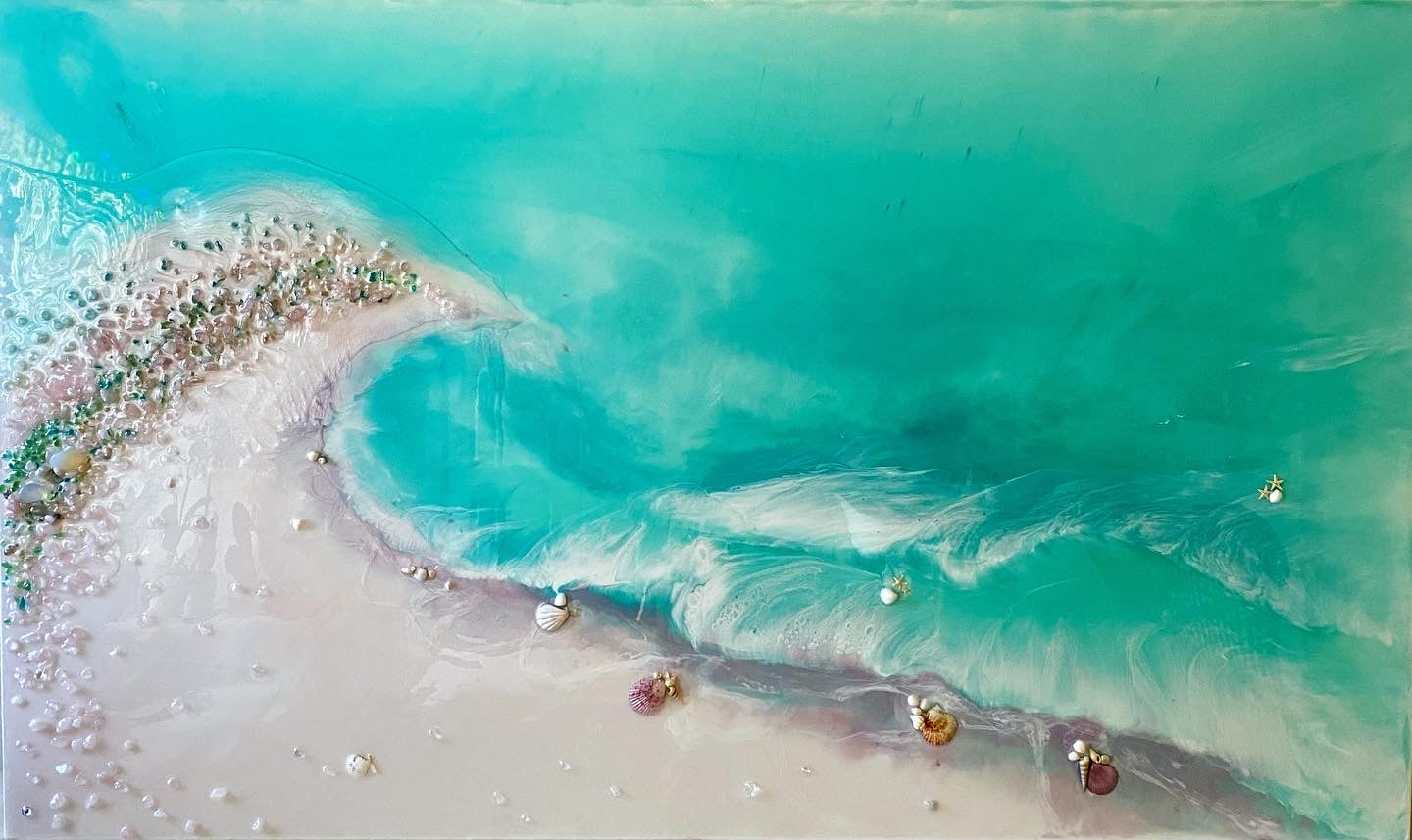Bounty Dream Whitsundays - Whitehaven Beach - Heart Reef - Great Barrier Reef aqua 5.0. 90x150cm