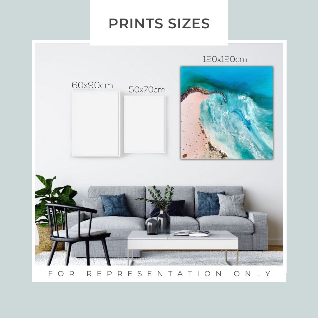 Blush Sands Coastal Artwork. Limited Edition Print