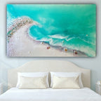 Bounty Dream Whitsundays - Whitehaven Beach - Heart Reef - Great Barrier Reef aqua 5.0. 90x150cm