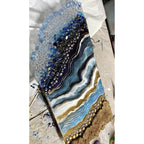 Lapis Lazuli Blue Gold crytal with blue lapis lazuli, glass and clear quartz. COMMISSION