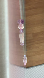 Coogee Coastal. Blue and Pink Ocean. Custom  Original Artwork with Amethyst.