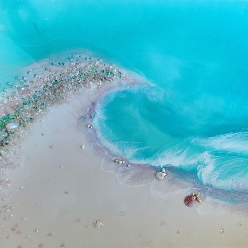 Bounty Dream Whitsundays - Whitehaven Beach - Heart Reef - Great Barrier Reef aqua 5.0. 90x150cm