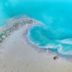 Bounty Dream Whitsundays - Whitehaven Beach - Heart Reef - Great Barrier Reef aqua 5.0. 90x150cm