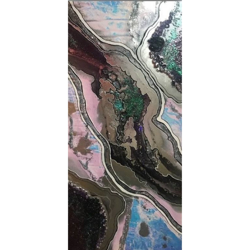 Aura Rainbow Amethyst Geode Crystal. Limited Edition Print. Antuanelle