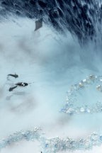 Abstract Reef Artwork. Grey & blue. Blue Lagoon. Art Print. Antuanelle 5 Lagoon Limited Edition Print