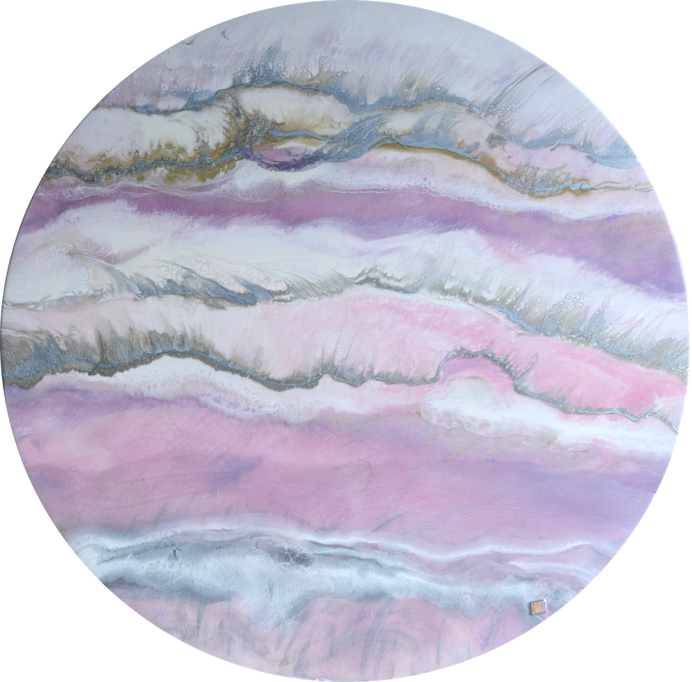 Blush Sands. Round Artwork