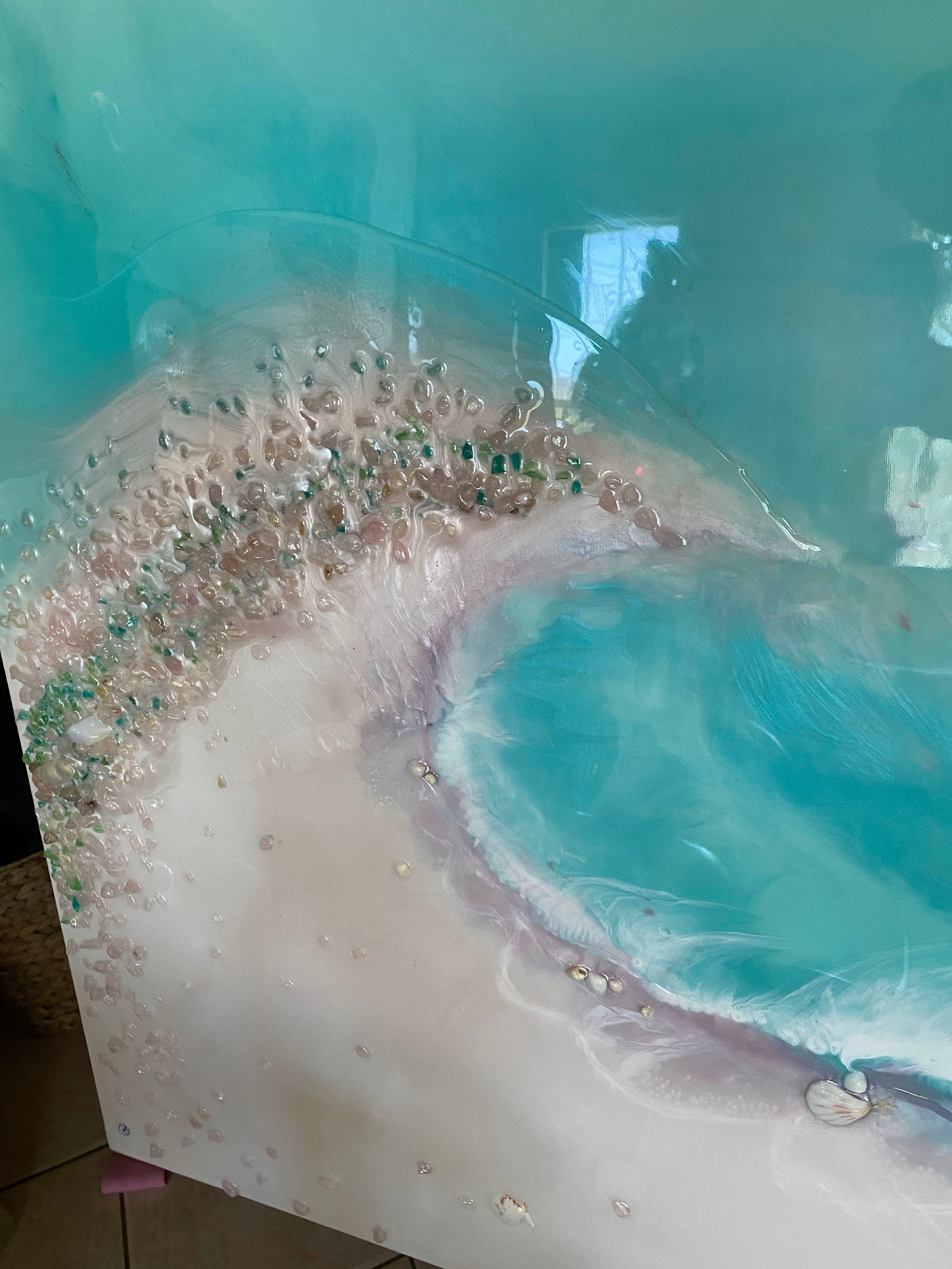 Bounty Dream Whitsundays - Whitehaven Beach - Heart Reef - Great Barrier Reef aqua 5.0. 90x150cm