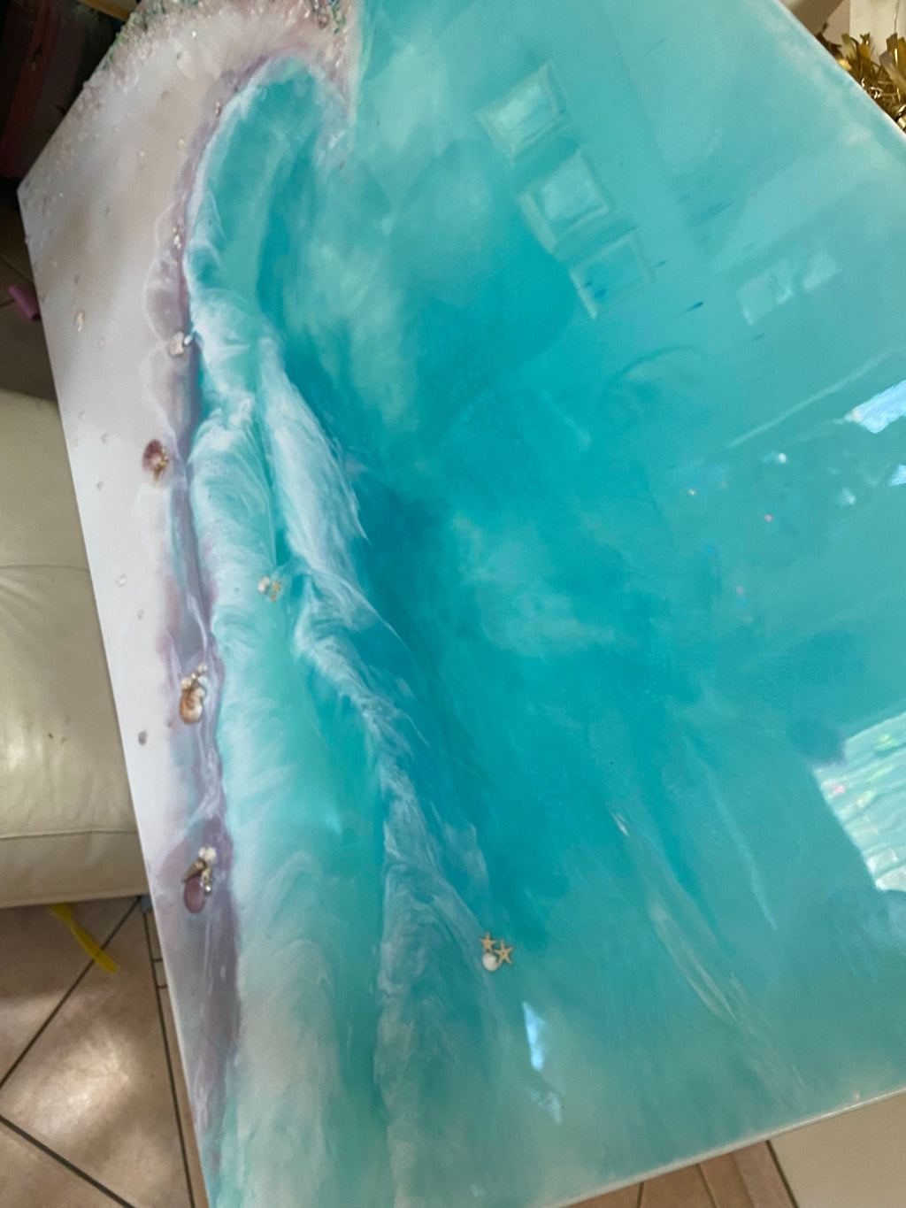 Bounty Dream Whitsundays - Whitehaven Beach - Heart Reef - Great Barrier Reef aqua 5.0. 90x150cm