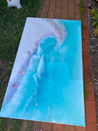 Bounty Dream Whitsundays - Whitehaven Beach - Heart Reef - Great Barrier Reef aqua 5.0. 90x150cm
