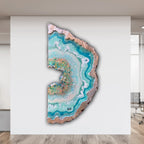 Moonlight Geode Freeform with Moonstones and swarovski crystals 84X120CM