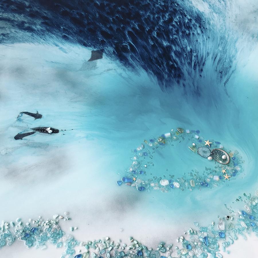 Blue lagoon. Australian Coast. Limited edition Print. Square