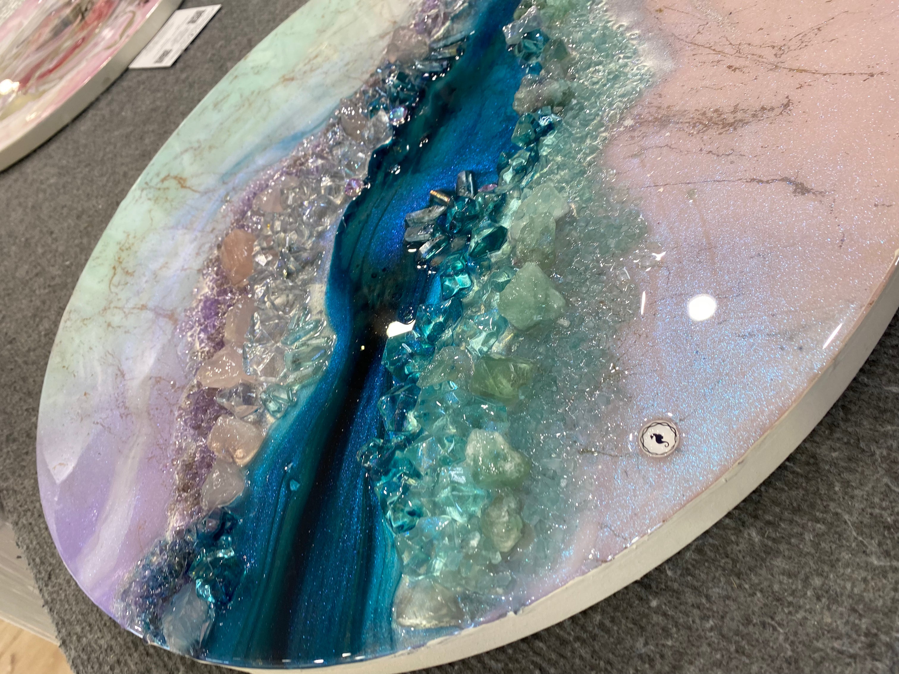 Elixir 6 . Bounty Reef Round Artwork with quartz 50cm