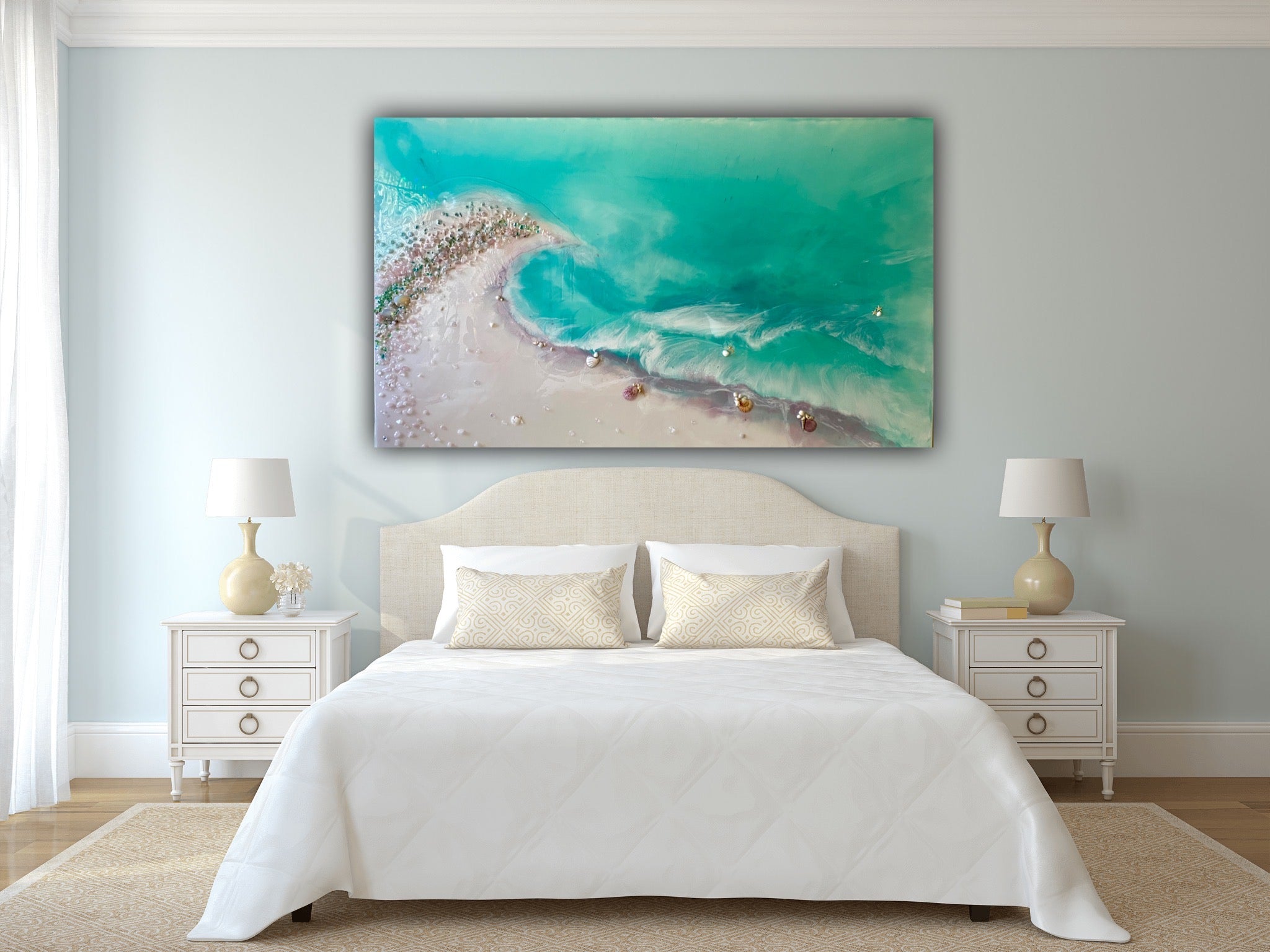 Bounty Dream Whitsundays - Whitehaven Beach - Heart Reef - Great Barrier Reef aqua 5.0. 90x150cm