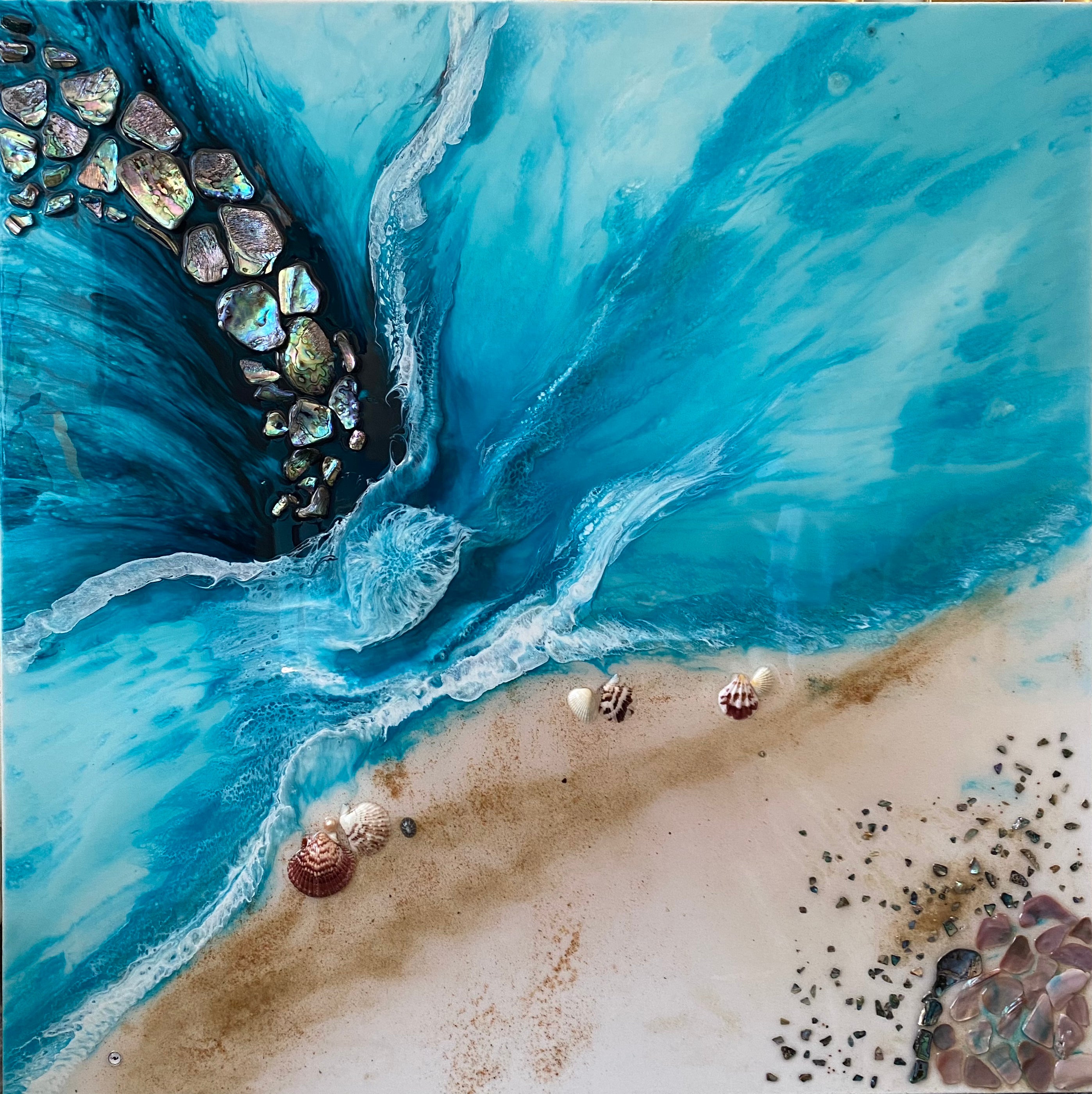 Rise Above 2.0 Abstract Beach. Original Artwork