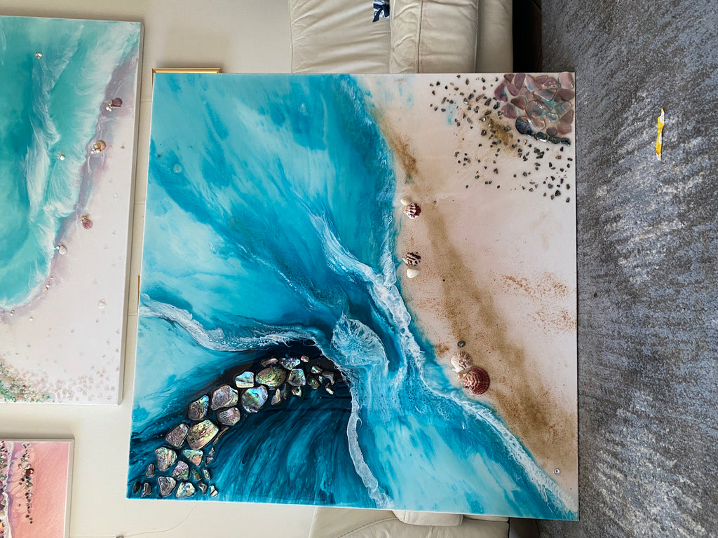 - Rise Above 2.0 Abstract Beach. Original Artwork