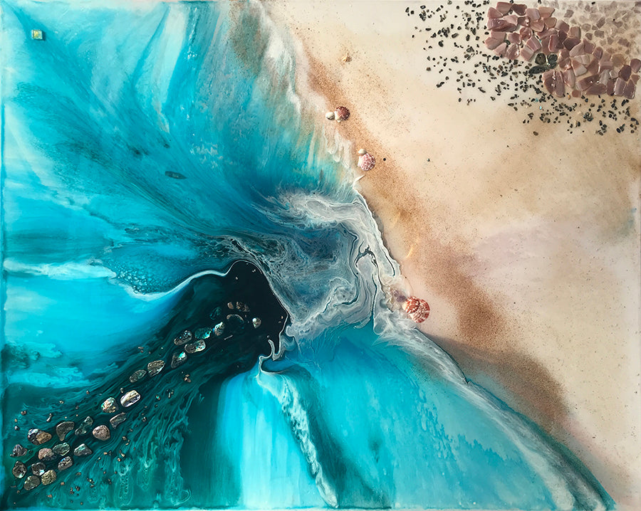 Abstract shoreline. Rise Above Ocean Seascape. Art Print Antuanelle 5 Limited Edition